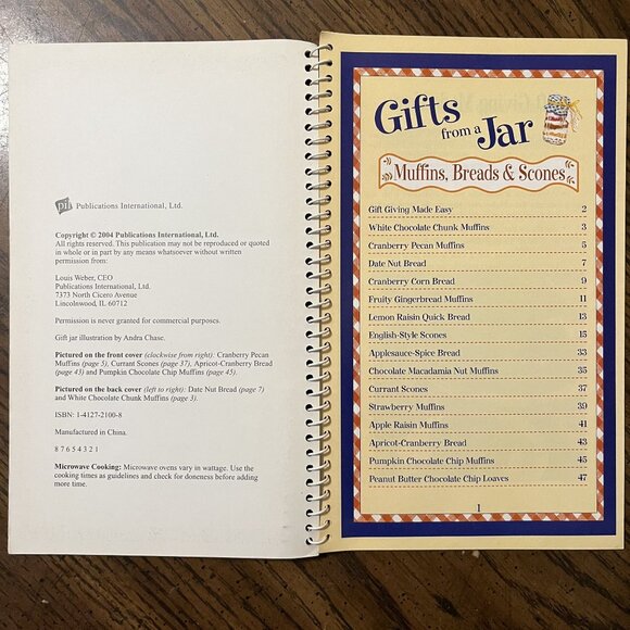 Gifts From A Jar Recipe Book Set - Soups Cookies & Muffins - 3 Spiral Books Lot - Picture 8 of 8